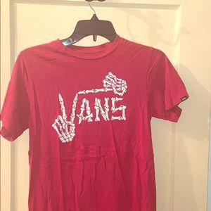 Red Vans skeleton T-shirt